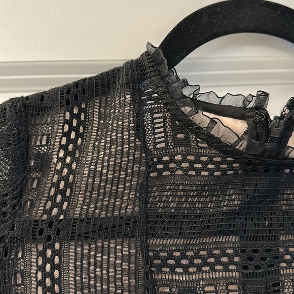 Black Long-sleeve Lace Dress Size XS - Picture 3 of 5